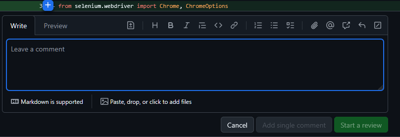 Example Comment Button